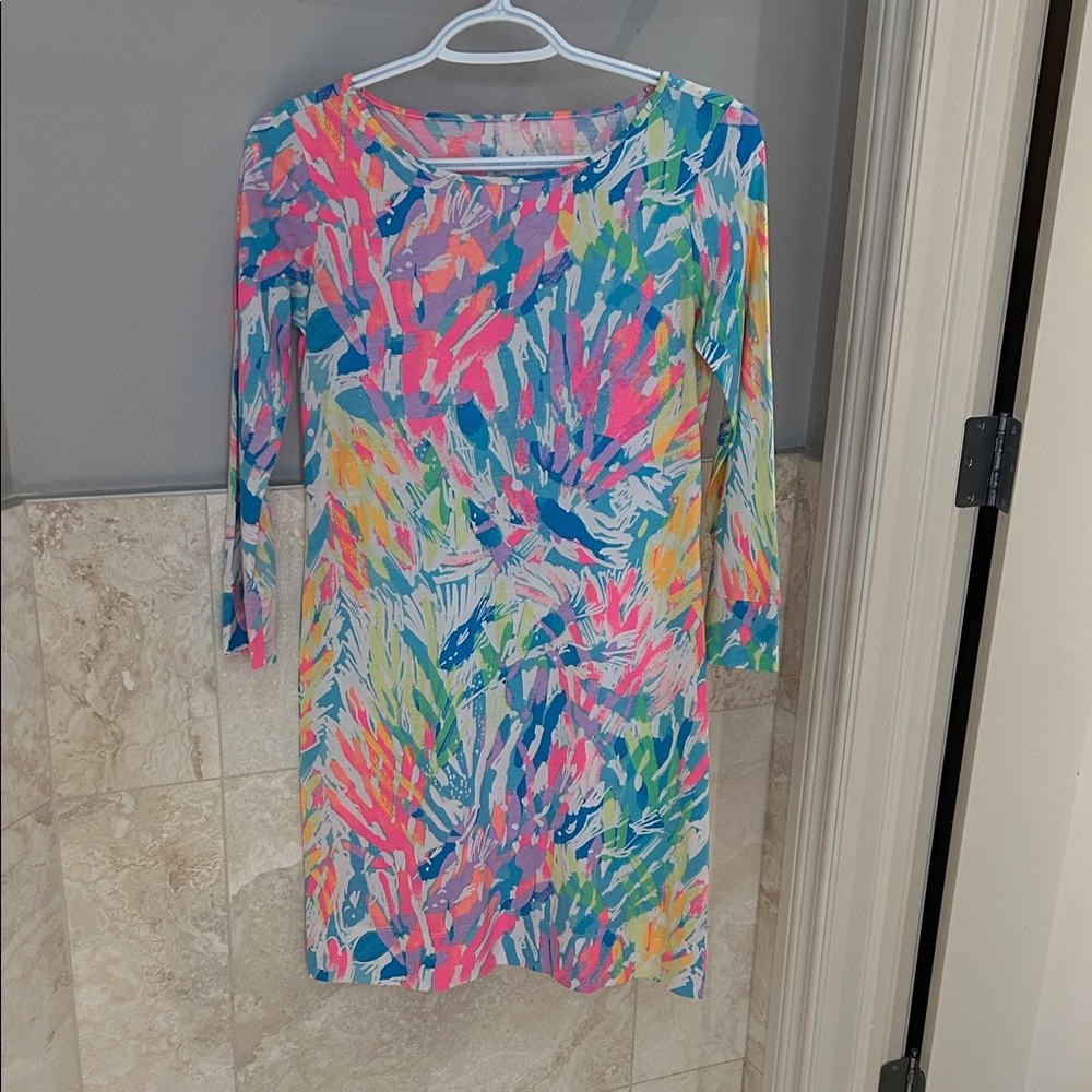 Lilly Pulitzer Vibrant 3/4 Sleeve Dress